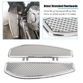 Unbranded Diamond Driver Stretched Floorboards Footboard For Harley Road King Street Glide