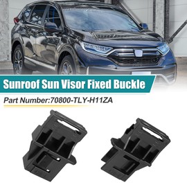 X AUTOHAUX 1 Pair Sunroof Sun Visor Fixed Buckle Sun Shade Clips for Honda CR-V CRV 2017-2021 Panoramic Sunroof Sun Visor Repair Slide Buckles Left Right Side LH RH POM Plastic Black
