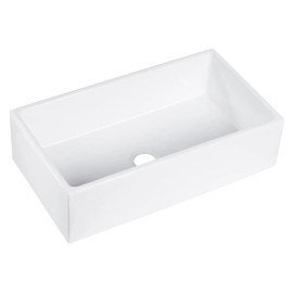 Altair Design Leonis 17 in. Square White Finish Ceramic Vessel Bathroom Vanity Sink