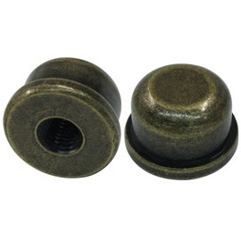 Waziaqoc 2 PCS Solid Lamp Finials Caps Tapped of Tops, Bronze Lamp Finial Tapped 1/4-27 Knobs Accessories for Lamp Shade Holder Harp Decoration