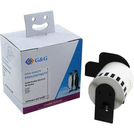 G&G Endlos Labels Compatible with Brother DK-22212 (62 mm x 15.24 m) Black on White