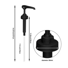 Mudder 4 Pieces Gallon Pump Dispenser (38/400) Fit Most 1 Gallon Jug and Containers Bpa-Free Leak Proof Pump Lid Top Replacement for Household and Commercial Use