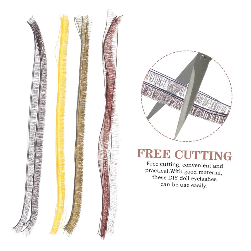 IWOWHERO 20pcs Doll Eyelashes False Lashes for Doll Accessories Safe