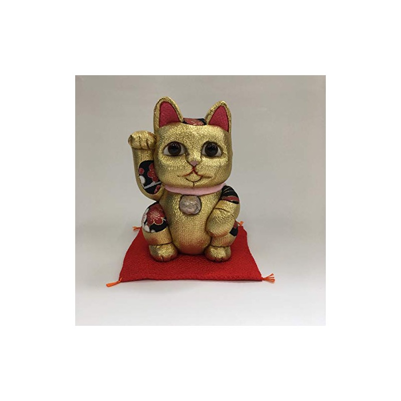 Maneki Neko Large Feng Shui Gold Traditional Craftsman Toko Kakinuma