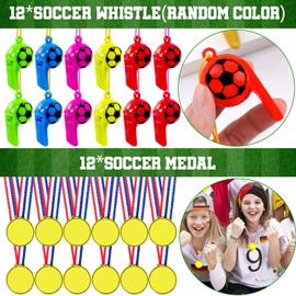 108 PCS Football Party Bags, Football Party Bags Fillers with Football Keyring Bracelet Whistles Tattoos Football Party Bags Decorations for Kids Birthday Christmas Gifts