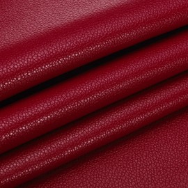 PATIKIL 29x17x0.03 Inch PU Leather Sheets, Soft Colored Faux Goat Grain PU Leather Sheet Repair Fabric Patch for Book Binding, Repairing, Crafting, Sewing, Dark Red