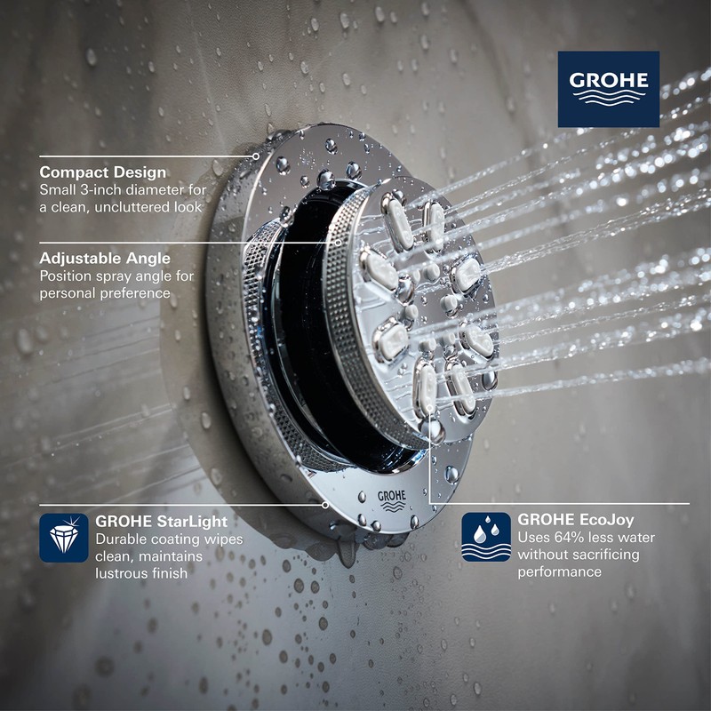 GROHE Rainshower Aqua Body Spray in StarLight Chrome, Round