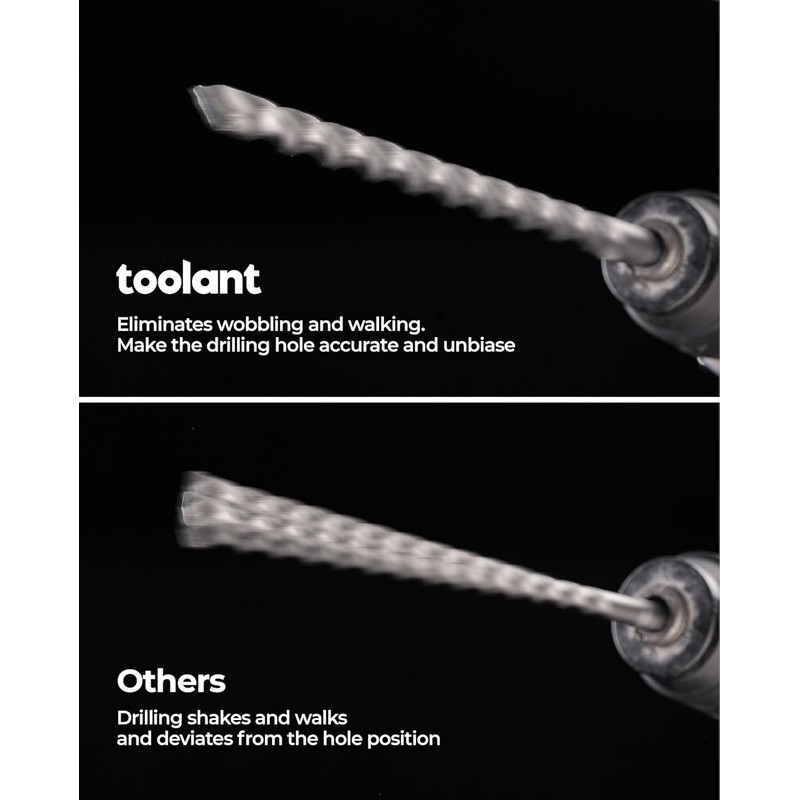 toolant Masonry Drill Bit,SDS Plus Rotary Hammer Drill Bits Set