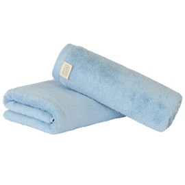 Towel Laboratory #024 Bath Towel, Saxophone Blue, Set of 2, 100% Cotton, Durable, Japan Technology