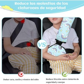 Ajustador de Cinturón de Seguridad, Firme Auto Hombro Cubierta Protectora para Cinturon de Auto, Almohadillas para Cinturón de Seguridad Proporciona Transpirable Comodidad y Protección (Arco iris) Firme Auto Hombro Cubierta Protectora para Cinturon, prote