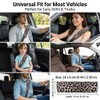 JDDRY 2PCS Car Seat Belt Cover,Leopard Printed Pu Leather Seat