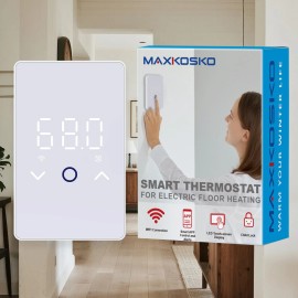 MAXKOSKO WiFi Smart Thermostat  Home Programmable White Thermostat
