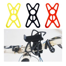 Ziciner 3 PCS Bike Phone Mount Holder Band, Elastic Smart Phone Security Silicone Strap for Motorcycle Bike Phone Mount, Universal Bike Accessories Replacement Parts for Most Cell-Phone (Style 1)
