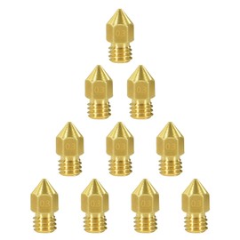 Aielicn 10 Pcs 0.3mm Brass MK8 Nozzles Extruder Nozzles 3D Printer Nozzles for Makerbot, Creality Ender 3/Ender 3 Pro/Ender 3 V2, Ender 5/Ender 5 Pro, CR-10 Series, etc
