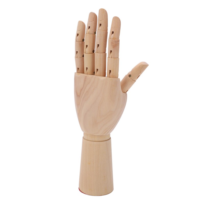 Wooden Hand Model Movable Flexible Durable Wood Wide Application Wooden