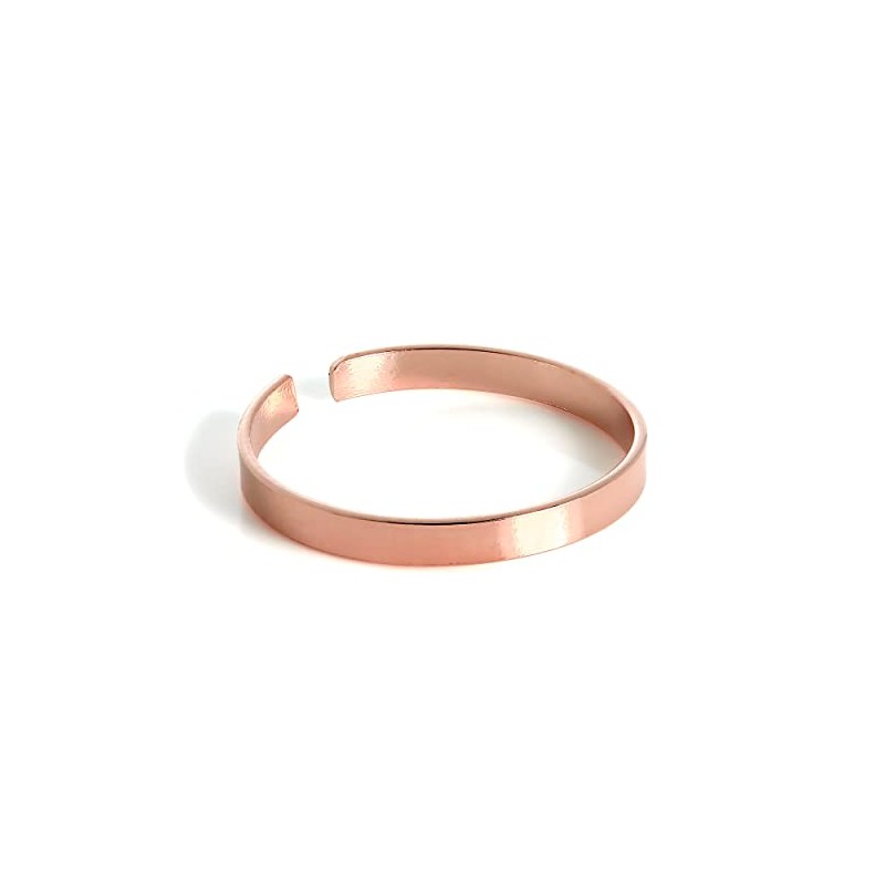 Rose Gold Dipped Sterling Silver Plain 2mm Band Toe Ring