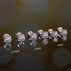 KRFY Moissanite Stud Earrings 1/1.6/2 Carat 5/6/6.5mm Brilliant Round Cut