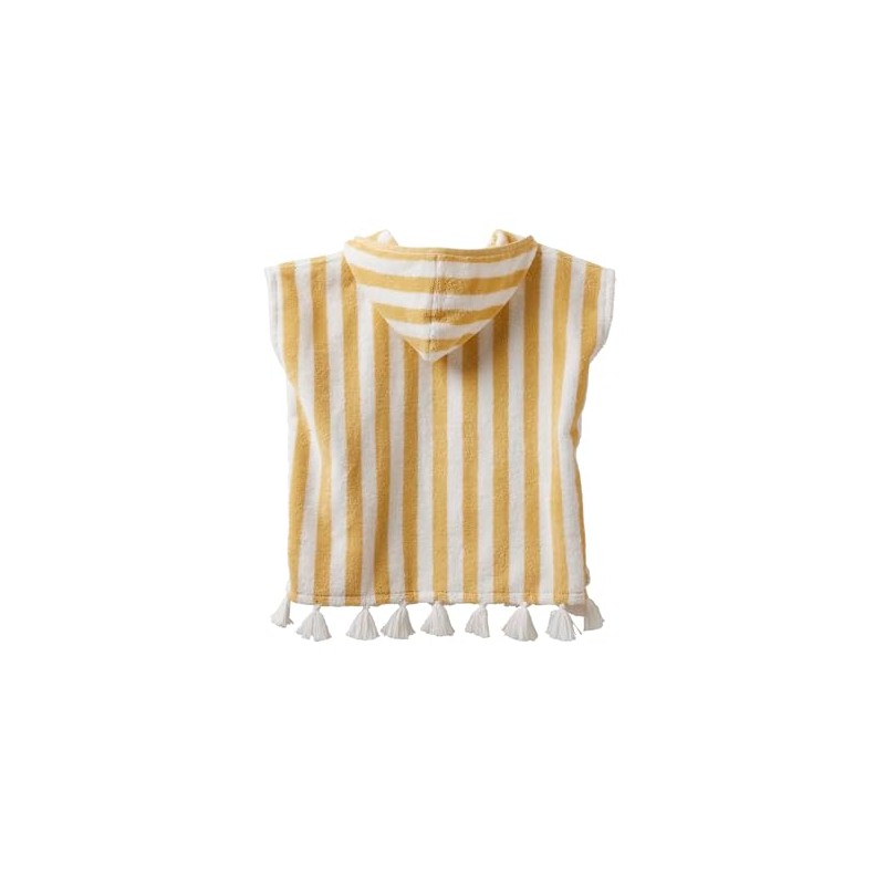 Vertbaudet Baby Bath Poncho Yellow Striped 62/68, Yellow Striped