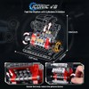 JMBricklayer 3-in-1 Mini Engine Model Car Kits that Runs, V8