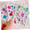 Operitacx 15 Blätter Kinderschmuck tragbare Juwelenaufkleber Funkelnde Aufkleber Bling-Aufkleber aus