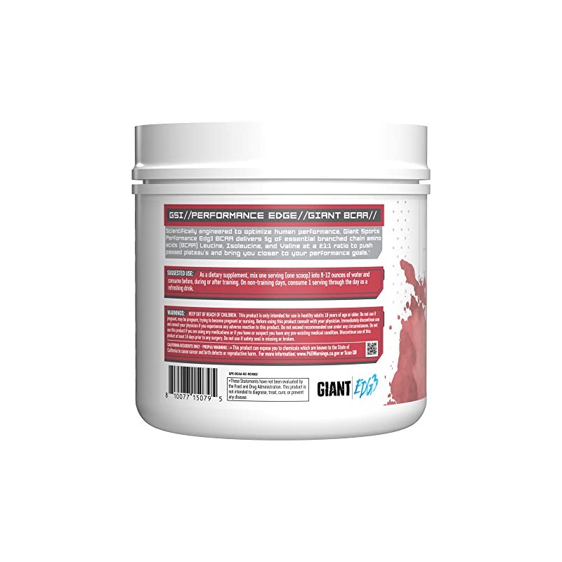Giant Sports Performance Edge Series BCAA 60 Serving (Black Cherry,