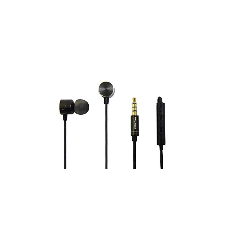 NAGAOKA P908MSG Aluminum Housing In-Ear High Resolution Earphones with Mic