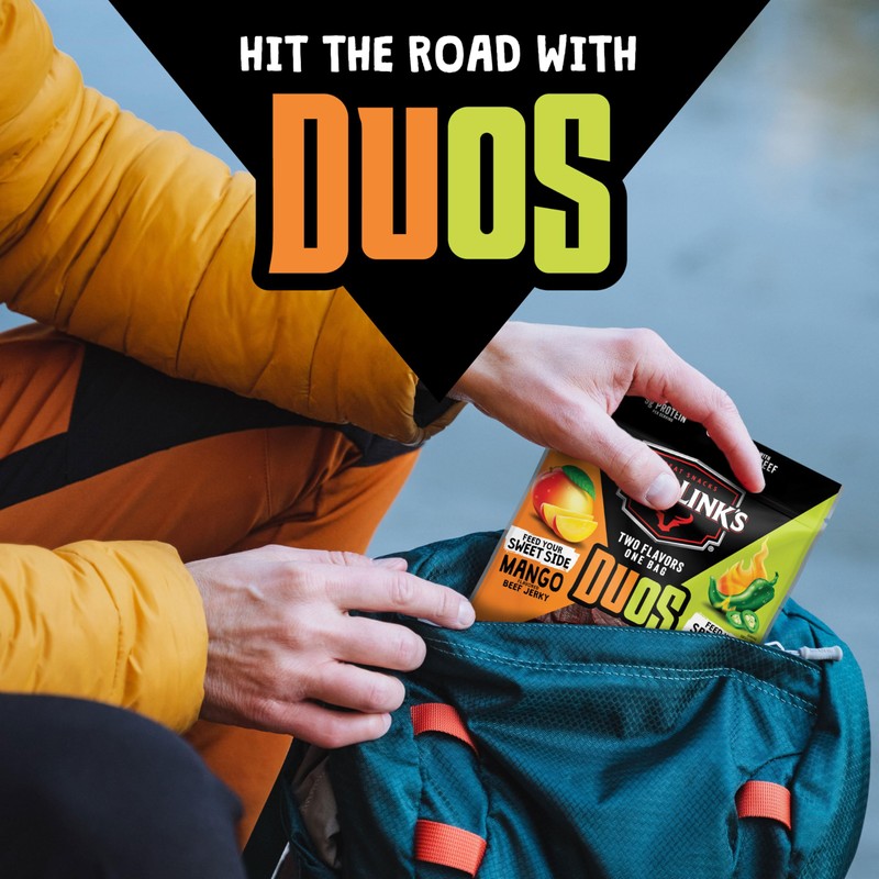 Jack Link's DUOs Jalapeño and Mango Beef Jerky, Shareable Under