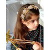 IYOU Flower Wedding Headbands Yellow Pearl Headpiece Floral Birthday Communion