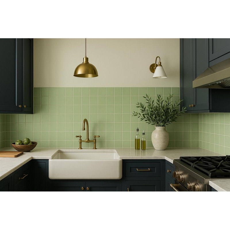 Tenedos 4.25 Inch Glossy Ceramic Tile – Box of 10