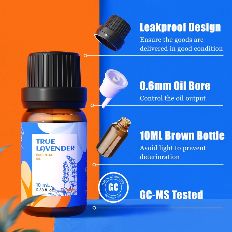 HIQILI 100% Pure Essential Oil Set for 6pack in 1,10ml*6,with