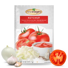 Mrs. Wages Ketchup Mix, Easy-To-Use, Enhance Your Tomatoes, Makes Ketchup in Bulk, Easy To Freeze or Serve Fresh, 5 oz Packet (Value Pack of 6)