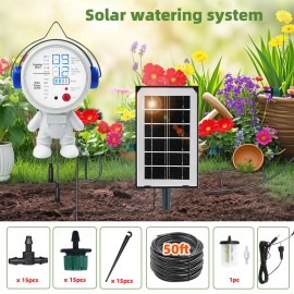 50ft Sistema De Riego Por Goteo Automatico Aspersores Para Cesped Jardin Kit