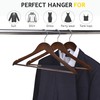 Quality Wooden Hangers - Slightly Curved Hanger 10 Pack Sets