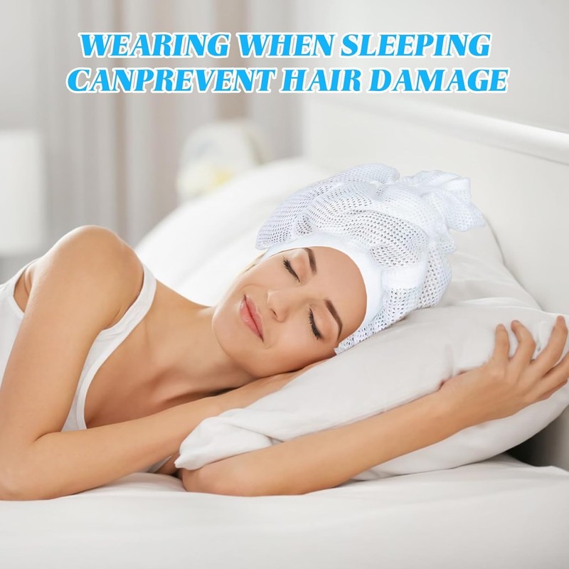 Net Plopping Cap,Hair Cover for Sleeping Soft Elastic Band Mesh