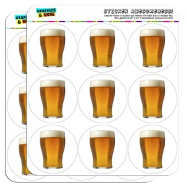 Glass of Beer 2" Planner Calendar Scrapbooking Crafting Stickers - Clear