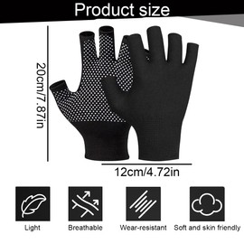SGERUFZ Cycling Gloves Short Sun Protection Half Finger Fitness Half Finger Gloves Women Men Gloves Running Gloves for Driving Motorcycle Bicycle Sports Camping Hiking Outdoor