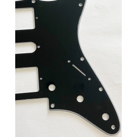 Unbranded Guitar Pickguard For Strat Floyd Rose Tremolo HSH Humbucker 3 Ply Black