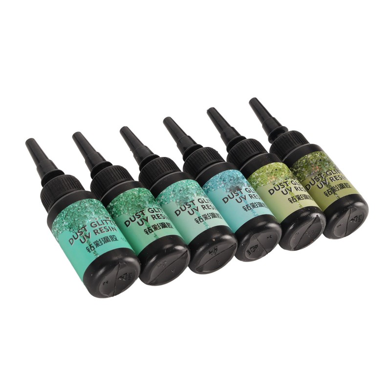 6pcs Colored UV Resin 10ml Each Pen Shaped Fast Curing