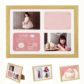 HAKUBA Photo Frame Liège Charite A4 Multi-Faceted Type Wood Natural FWLGC-NTA4T