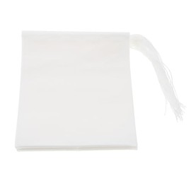 Garneck Bolsas de Filtro para Especias y Té Suelto Cordón Papel Filtro Blanco de Tres Compartimentos 100 Piezas Portátiles para Tazas de Té