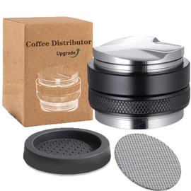 Sesama Coffee Distributor Espresso Tamper 51 mm y visualización de silicona para Breville y todos los accesorios de café Barista Portafilter de 51 mm (A)