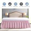 FreshCulture Full Bed Skirt, Elastic Wrap Around Bed Skirt Full