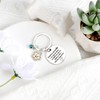 Keyring for Women with Motivational Saying, Round Metal Pendant and