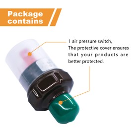 mankk Black 120-150 PSI Air Pressure Switch, 1/4"NPT Thread, 24V 12V DC, Push Button, Automatic, IP54