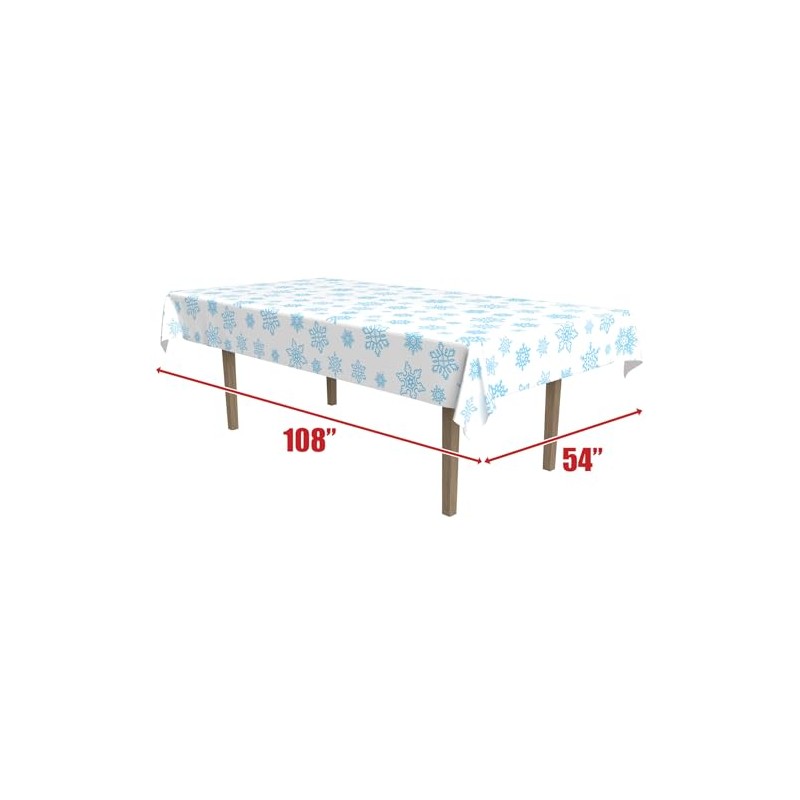 Beistle Snowflake Plastic Tablecover