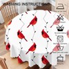 Yibeas Tablecloth Round Cardinal Bird Table Cloth Red Birds on