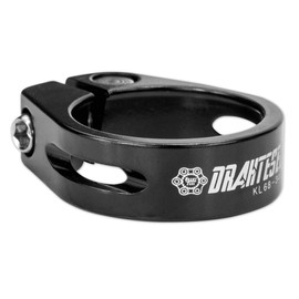 Drahtesel, Morsetto reggisella per Bicicletta, Anello di serraggio con Collegamento a Vite, Morsetto reggisella, Colore Nero, 31,8 mm
