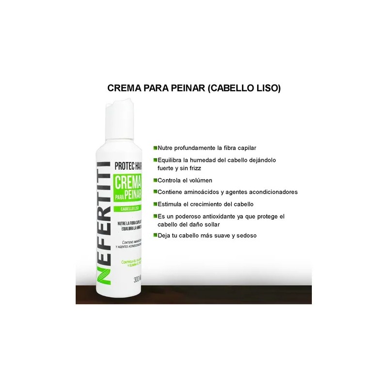 Nefertiti Crema Para Peinar Cabello Liso 300ml