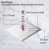GGStudy Rain Shower Head Brushed Nickel with Extension Arm 16