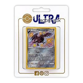 my-booster SWSH045-FR25-UB-SV089 Corvaillus (Krarmor) SV089/SV122 Secret Iridescent Myboost X Epée et Bouclier 4.5 Destinées Radieuses Box of 10 French Pokémon Cards